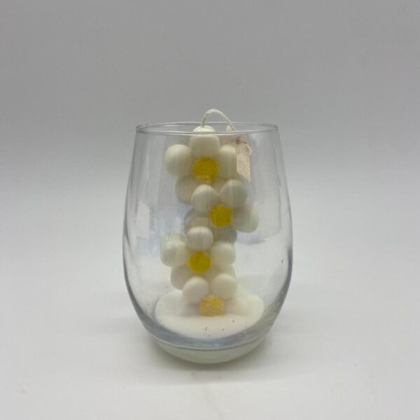 Vela Soja Aromática -Margarida em Copo